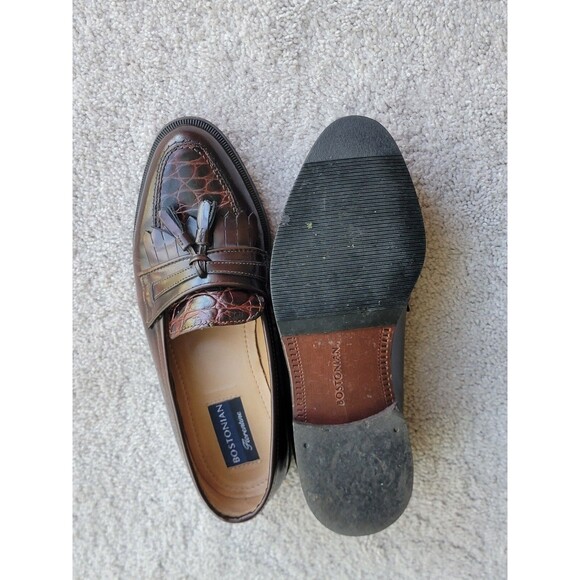 Bostonian Vintage Shoes Leather 90s Florentine Tasseled Sz 8 M Made in Italy - Picture 4 of 8